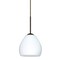 Besa Lighting Bolla Cord Pendant, Opal Matte, Bronze Finish, 1x9W LED 1BT-412207-LED-BR - alternate 1